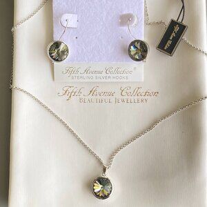 Butler Multi-Faceted Crystal Earrings & Necklace Set​​​